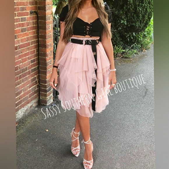 🆕⭐ Blush pink tulle midi skirt - Picture 5 of 13